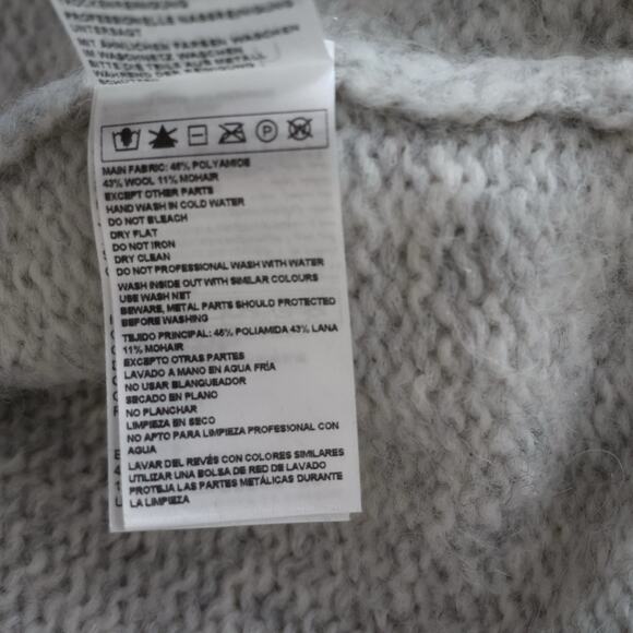 Ba&Sh Women's Gray Wool Blend V Back Beyla Sweater Dress Size 0/XS - Picture 10 of 14